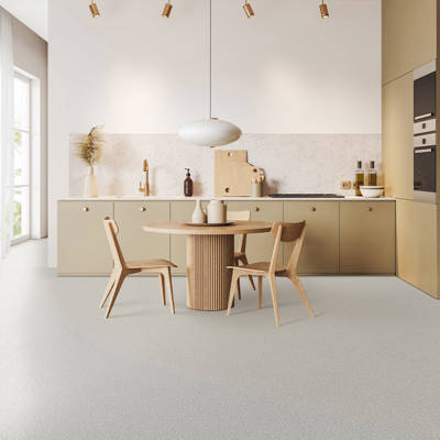 eclipse eviana m91 sheet vinyl flooring in open plan kitchen