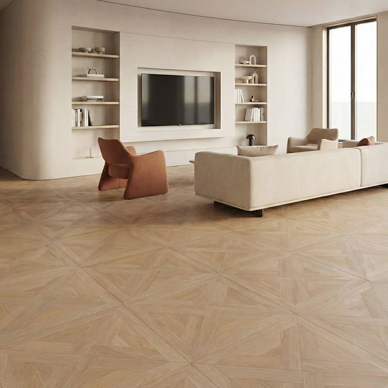 RP Chelsea Square Elegant Wave Tawny 15 Parquetry Wood Flooring Livingroom