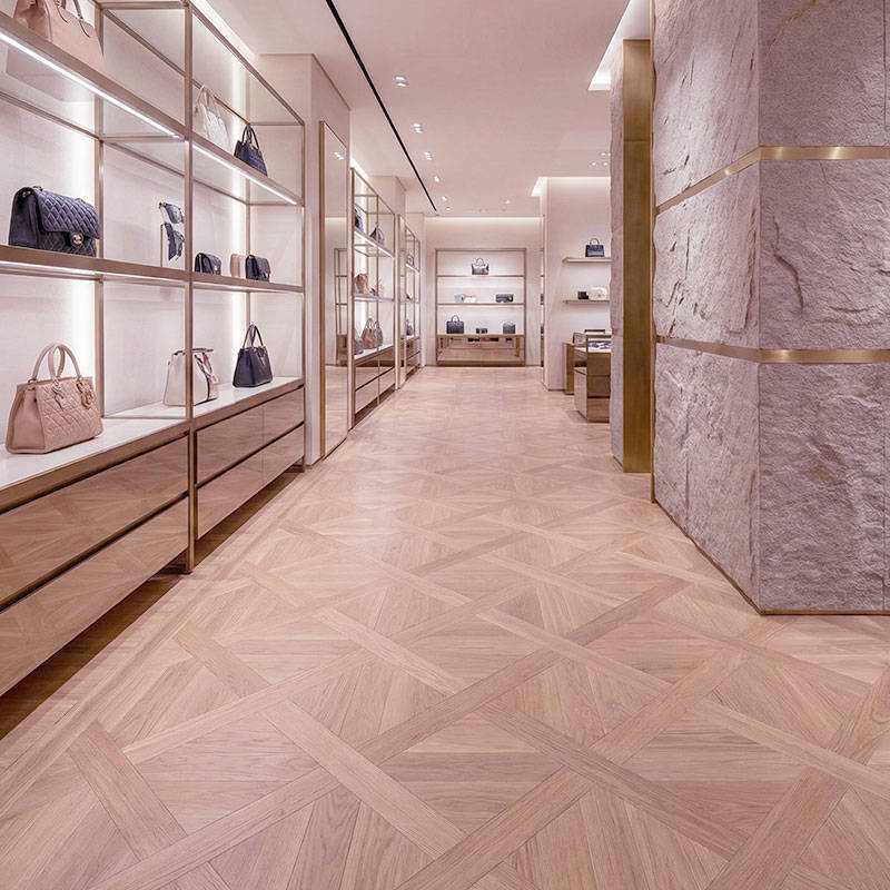 RP Chelsea Square Lush Square Basil 18 Showroom Parquetry Wood Flooring