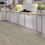 QS Pulse Cotton Oak Warm Grey Vinyl Click Flooring Kitchen