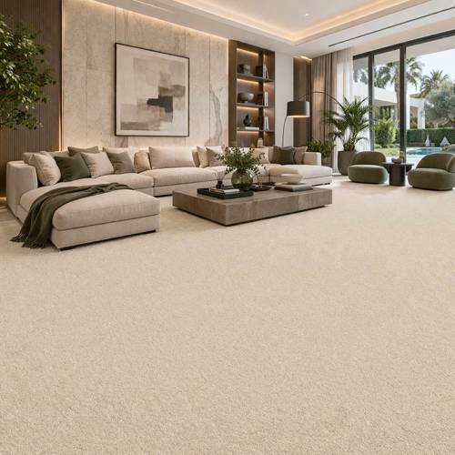 Amaryllis Carpet Tiles CRP BLT AMRS 01 Modern Villa Living Room With Garden View
