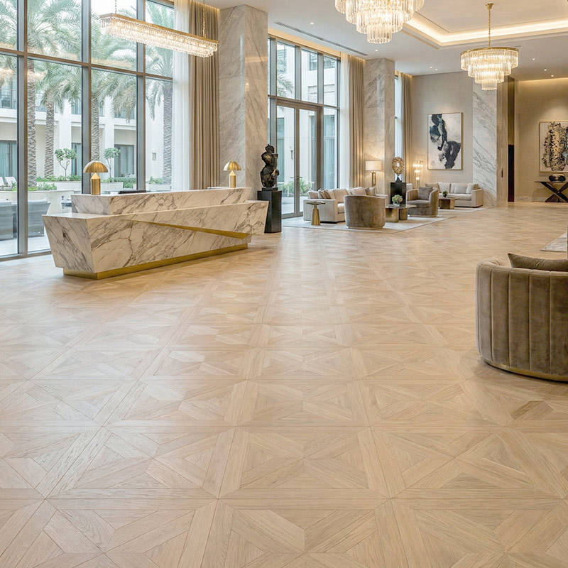 RP Chelsea Square Gilded Lines Tawny 15 Boutique Reception Parquetry Wood Flooring