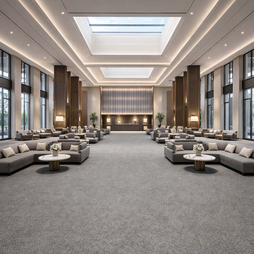 Wall To Wall Carpet Tiles Balta Lily CRP BLT LIL 08 Hotel Main Lobby Seating Atrium