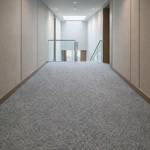 Wall To Wall Carpet For Modern Villa Corridor With Glass Staircase CRP BEAUL JAIP 05