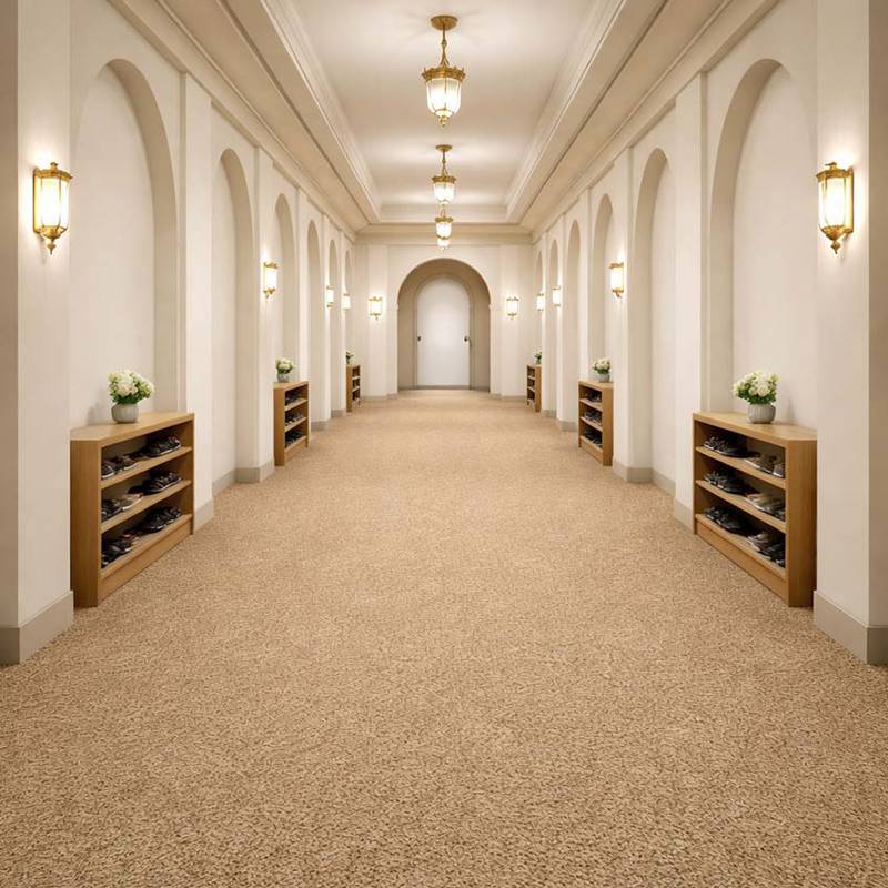 Wall To Wall Carpet For Mosque Corridor With Arched Doorway CRP BEAUL OPT 02