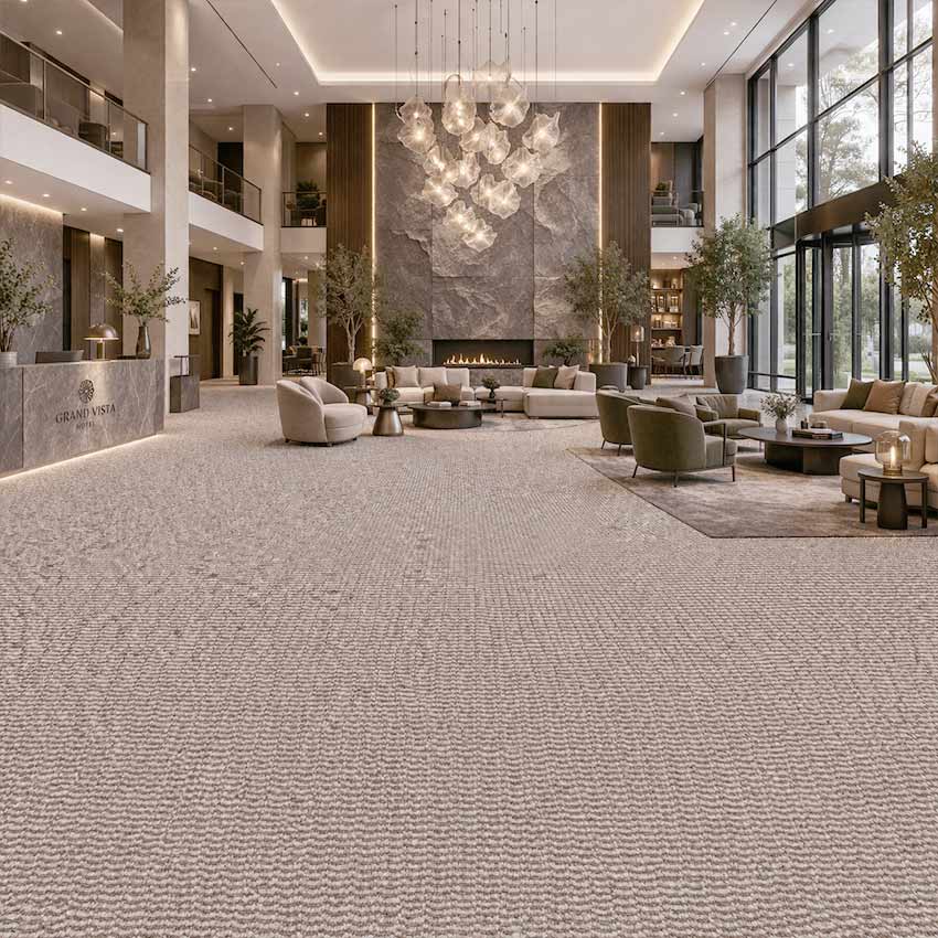 Wall To Wall Carpet Elegant Hotel Lobby With Luxurious Design CRP BLT ACE 04
