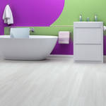 gerbur aqua click silver spruce vinyl click flooring in colourful bathroom