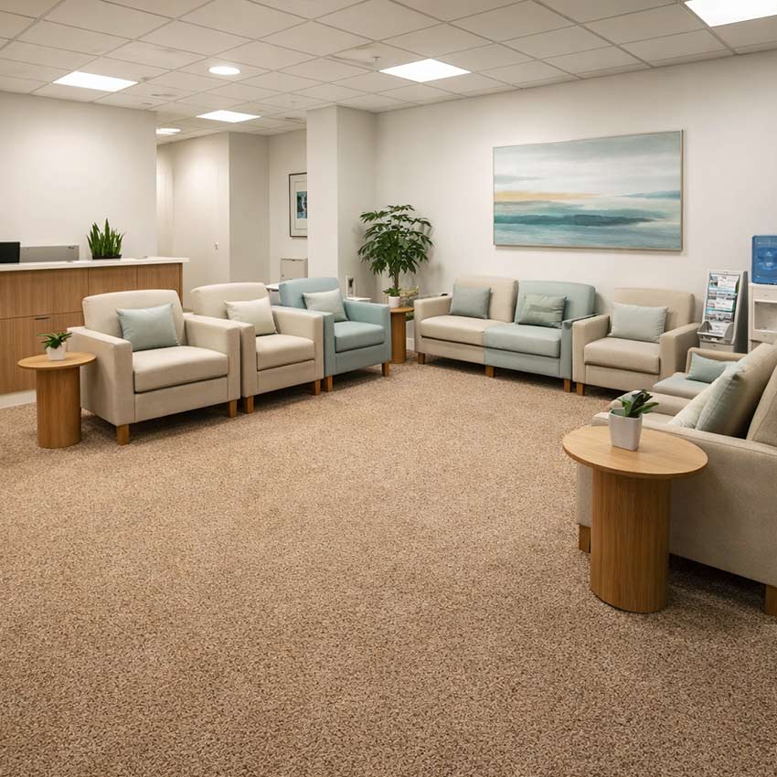 Wall To Wall Carpet For Modern Clinic Waiting Lounge CRP BEAUL OPT 02