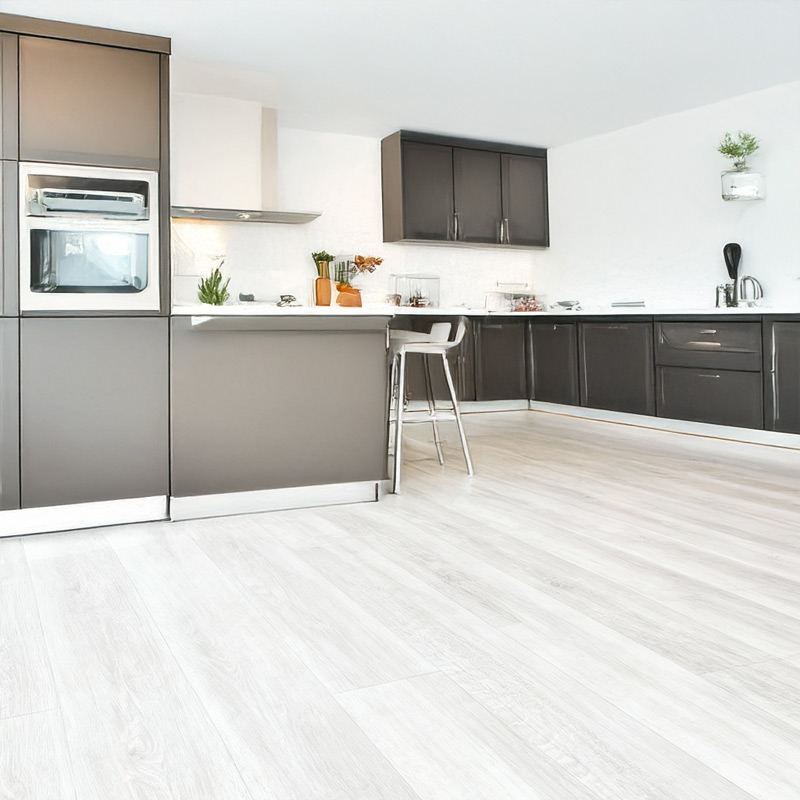gerbur aqua click silver spruce vinyl click flooring in kitchen