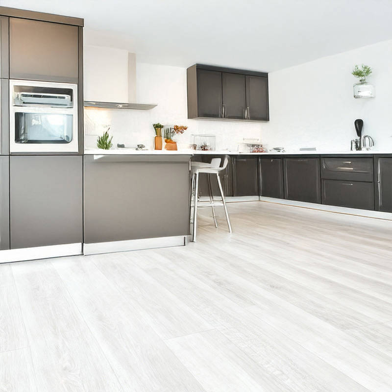 gerbur aqua click silver spruce vinyl click flooring in kitchen