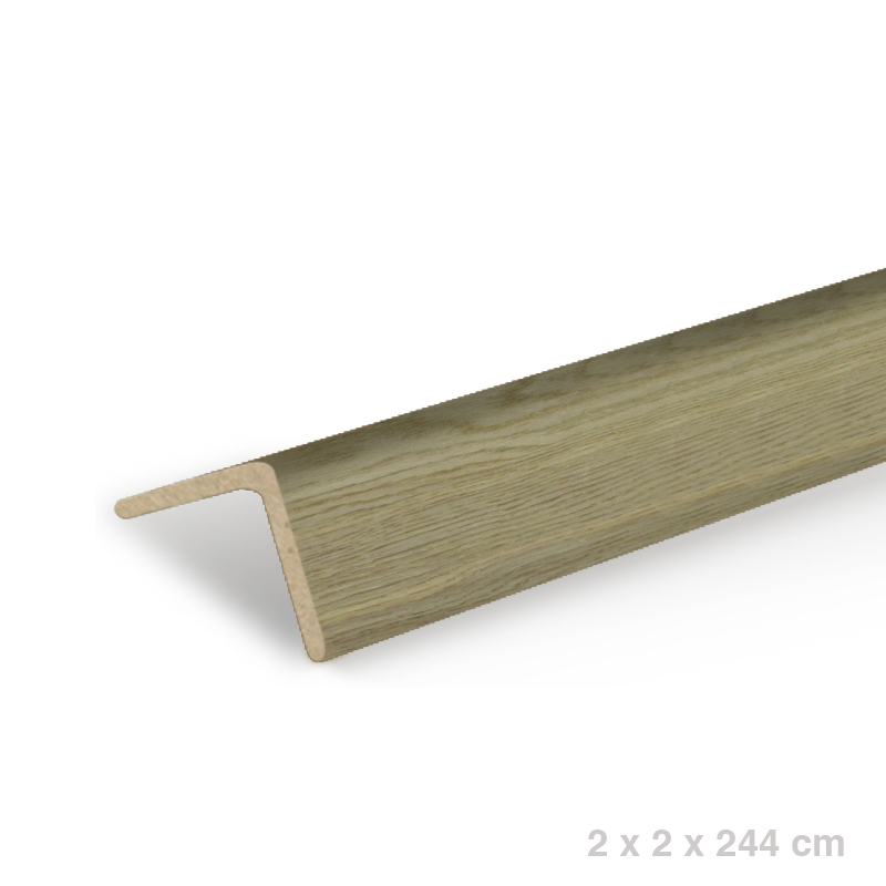 L-Angle/ Stair Nose PCA White - Smoked Oak