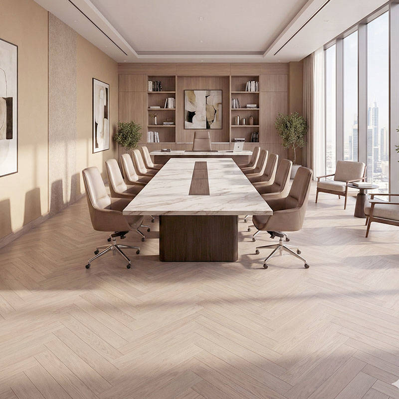 RP Herringbone Dove 14 Engineered Wood Flooring Meetingroom