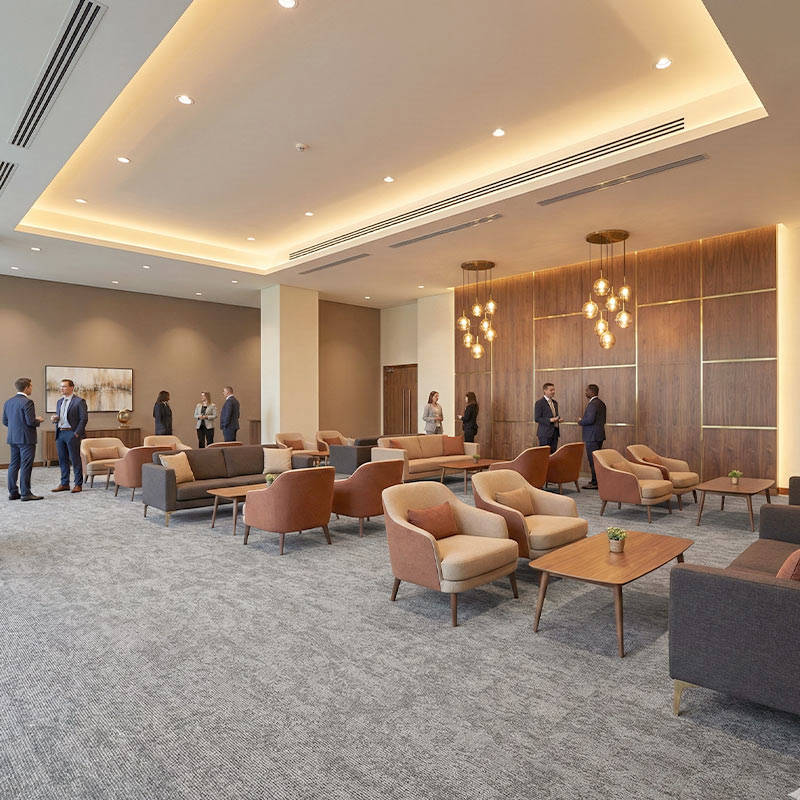 british carpet mills sky gardens 575 carpet tiles in hotel lobby
