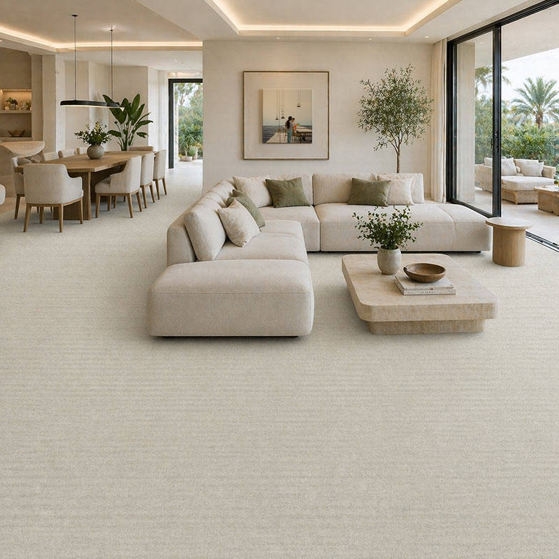 Wall To Wall Carpet Tiles Balta Marilyn CRB BLT MRLN 03 Open Plan Villa Family Lounge