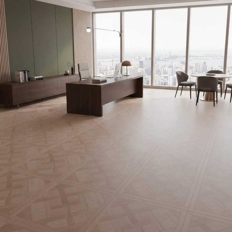 RP Chelsea Square Versailles Dove 14 Parquetry Wood Flooring Cafe Home Office