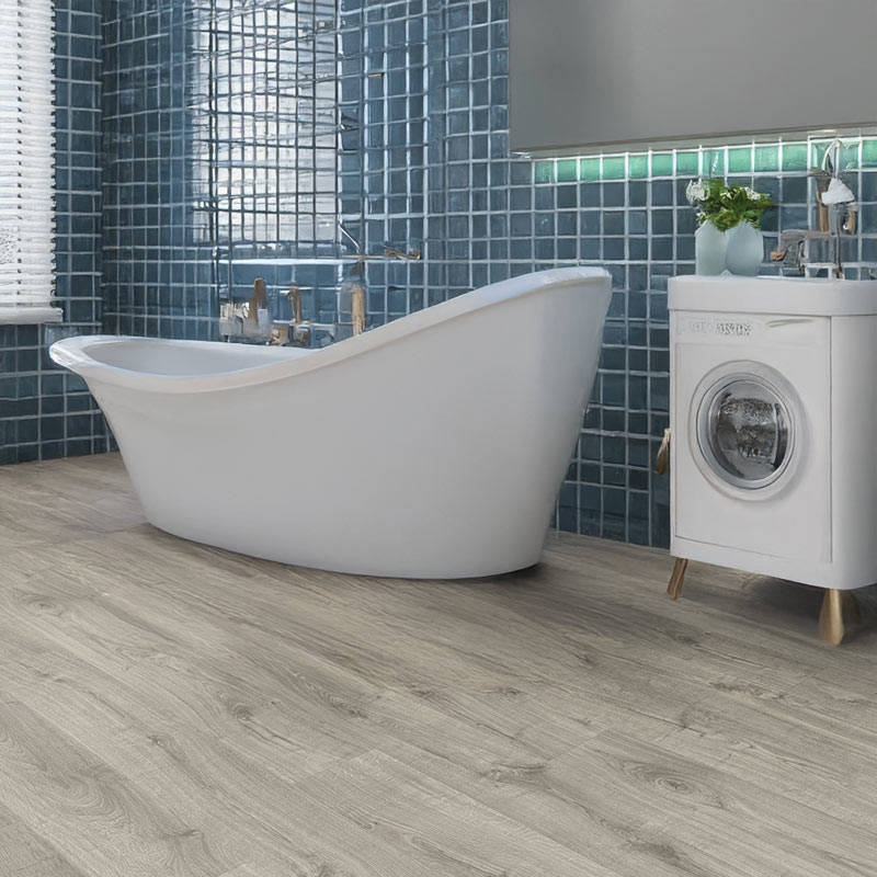 QS Pulse Autumn Oak Warm Grey Vinyl Click Bathroom