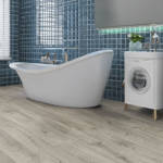 QS Pulse Autumn Oak Warm Grey Vinyl Click Bathroom