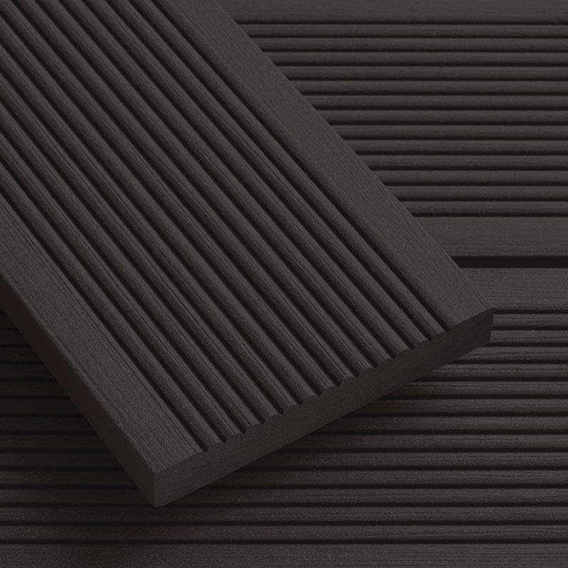 slate black smart decking boards with grooves