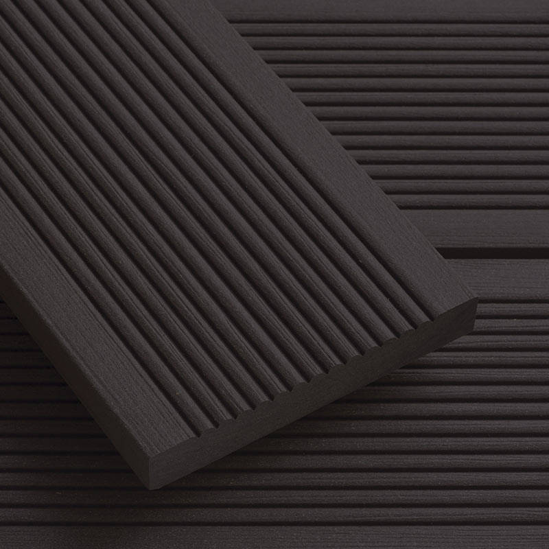 slate black smart decking boards with grooves
