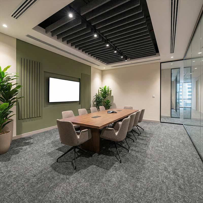 british carpet mills sky gardens 577 carpet tiles in meeting room