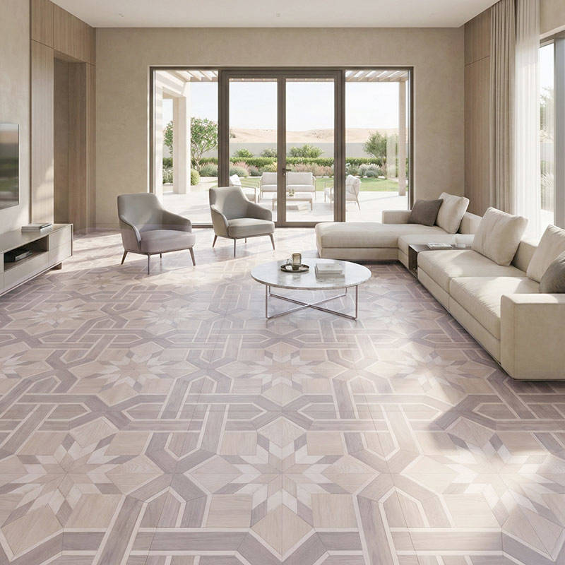 RP Chelsea Square Art Mosaic Ivory 06 Modern Livingroom