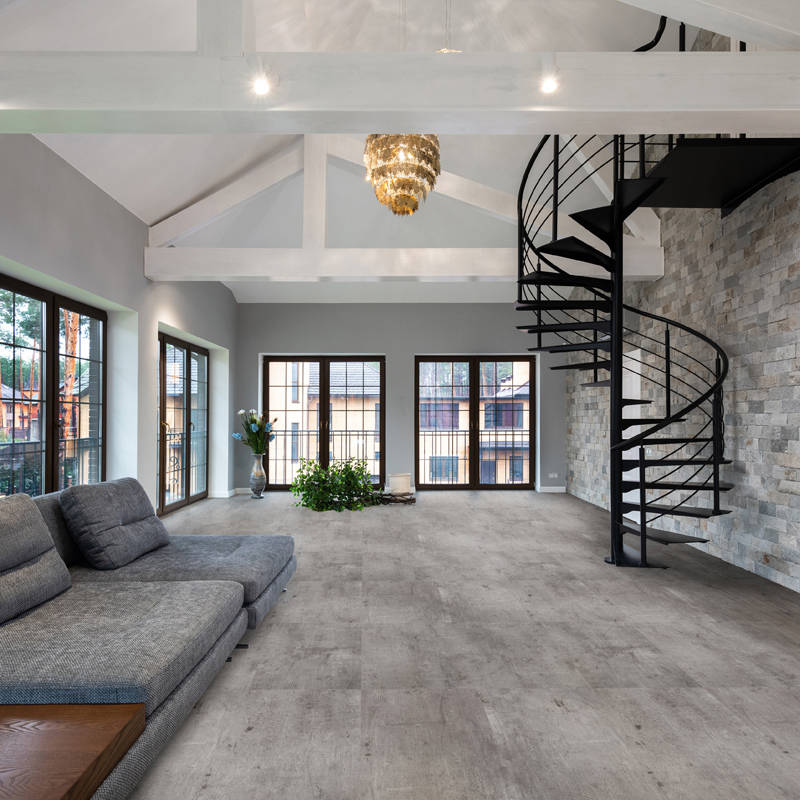 berry alloc pure tiles zinc grey vinyl click tiles in office space