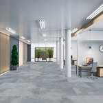 Luxury Office Hall JIN GBACST 12 Broom Finish Vinyl Click Tiles
