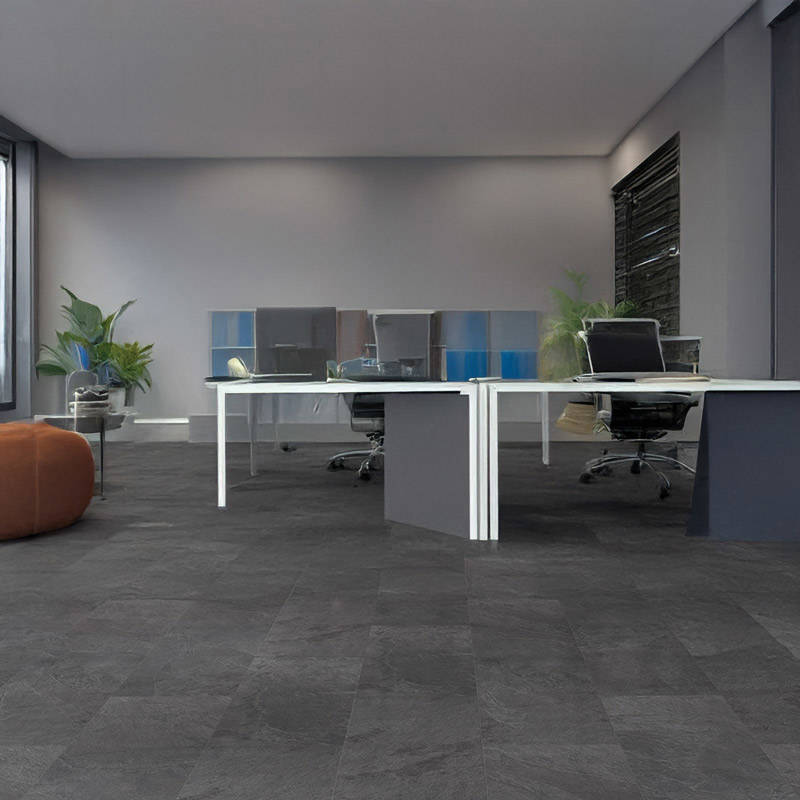 QS Ambient Black Slate Office Vinyl Click