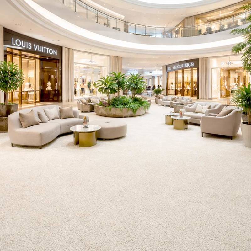 duchesse deluxe 6 wall to wall carpet in a mall