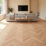 SH Bourbon 05 Engineered Chevron Wood Flooring Livingroom