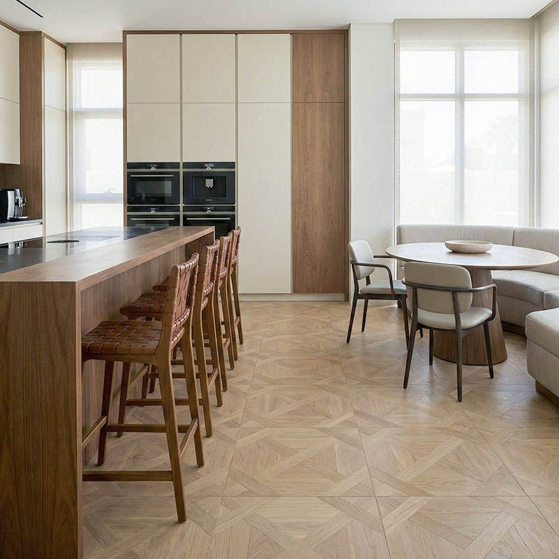 RP Chelsea Square Lush Square Tawny 15 Villa Dinning Kitchen Parquetry Wood Flooring