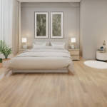 Desert Grey Oak Vinyl Click Herringbone Bedroom