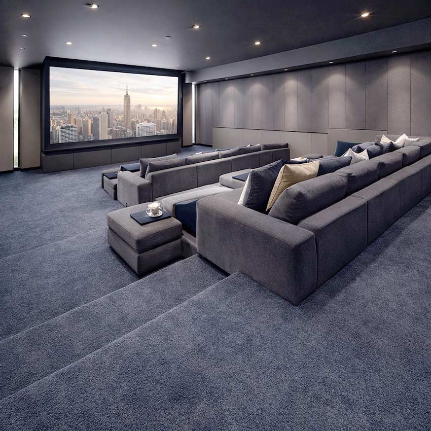 Wall To Wall Carpet Tiles Balta Lily CRP BLT LIL 04 Villa Home Cinema Lounge
