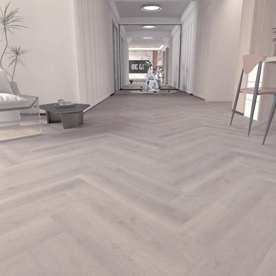 Gerbur Vinyl Click Herrigbone GB SIG HRB 03 Ashen Oak Common Room Vinyl Click Flooring