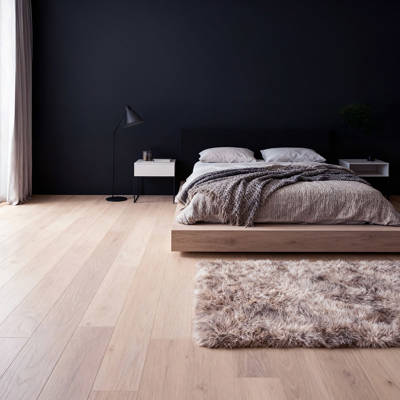 royal parquet oxford classic chalked oak engineered wood flooring in bedroom