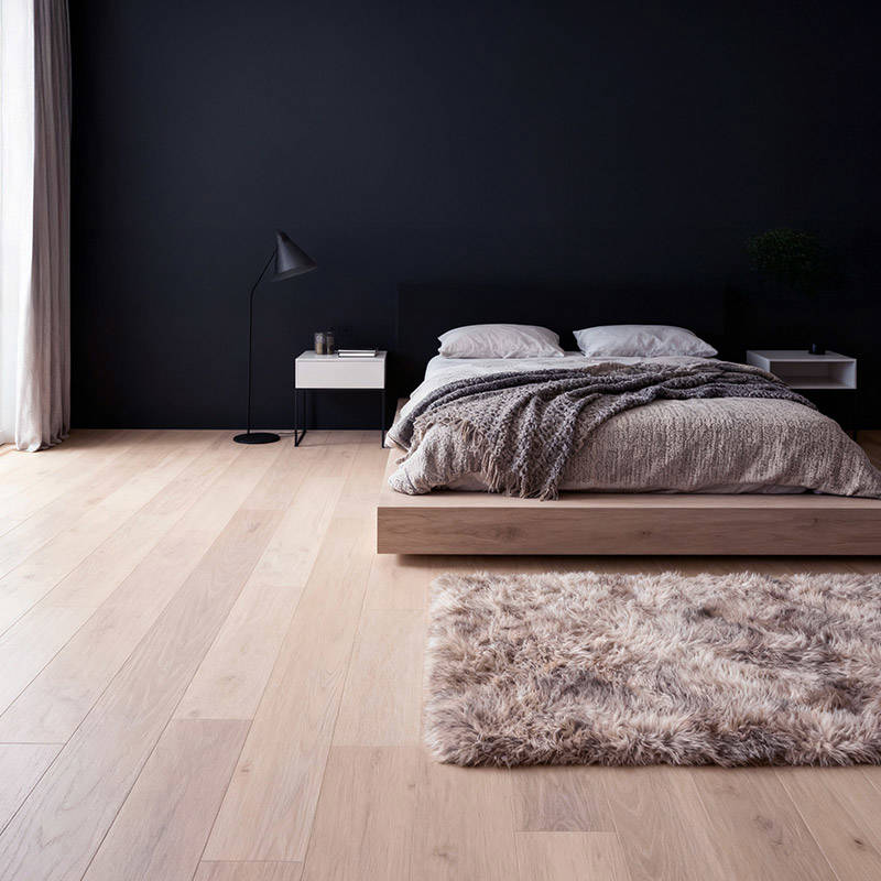 royal parquet oxford classic chalked oak engineered wood flooring in bedroom
