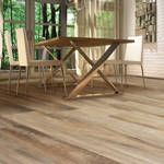 spc engage gerbur smoked oak coffee stone plastic composite floor in dining space