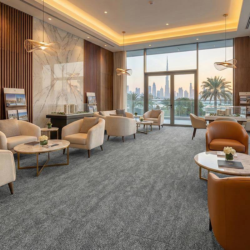 british carpet mills sky gardens 575 carpet tiles in reception space
