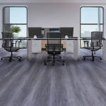 gerbur dark oak stone plastic composite flooring in office 