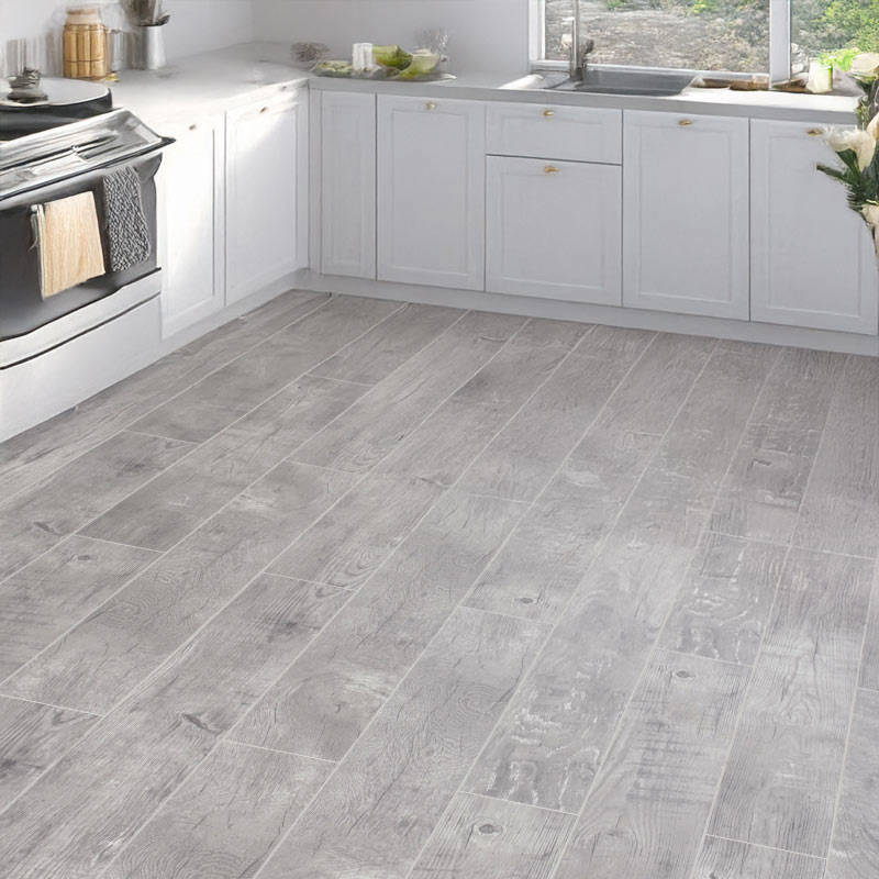 white rustical gerbur verdi laminate flooring in kitchen