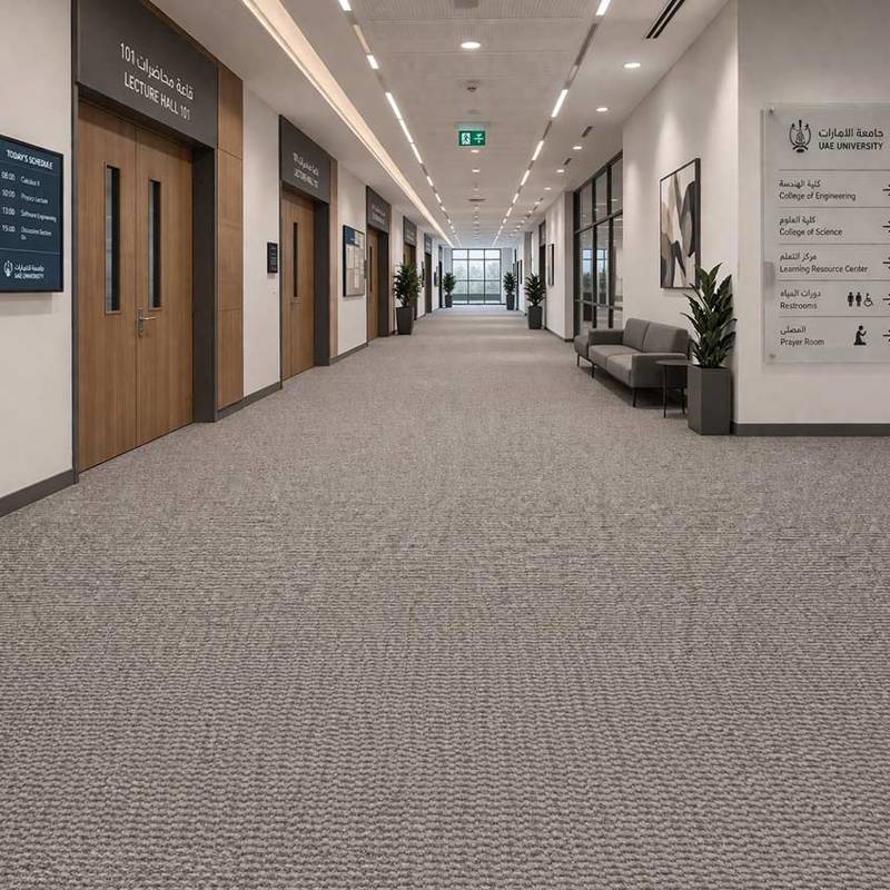 Wall To Wall Carpet For Academic Corridor In UAE University CRP BLT ACE 03