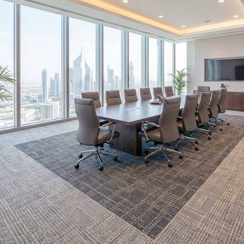 british carpet mills casini 571 carpet tiles in meeting room