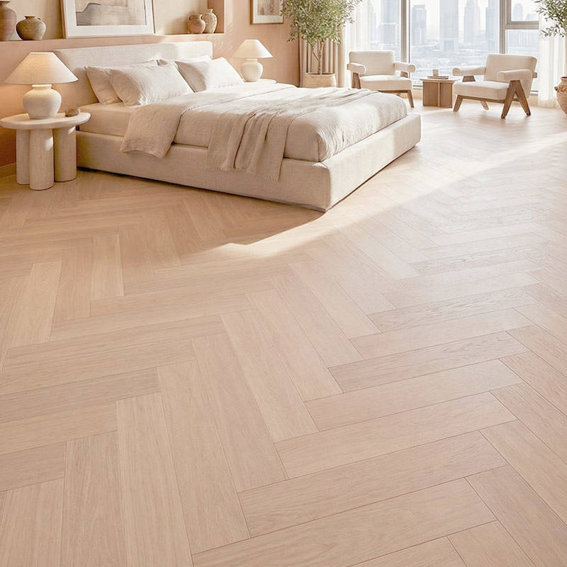 RP Herringbone Heather 12 Engineered Wood Flooring Bedroom