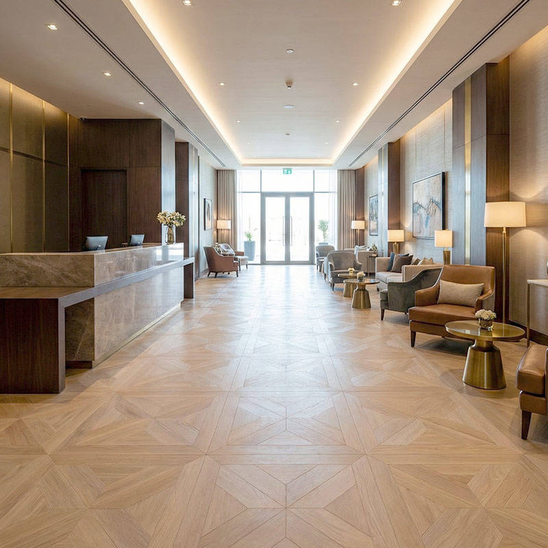 RP Chelsea Square Gilded Lines Sandcastle 10 Reception Waiting Parquetry Wood Flooring
