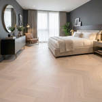 royal parquet classic linen wood parquet herringbone flooring in bedroom