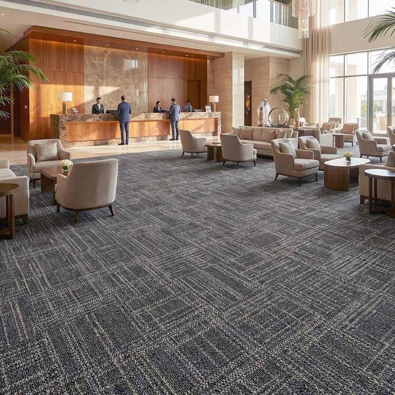 british carpet mills casini 576 carpet tiles in hotel reception