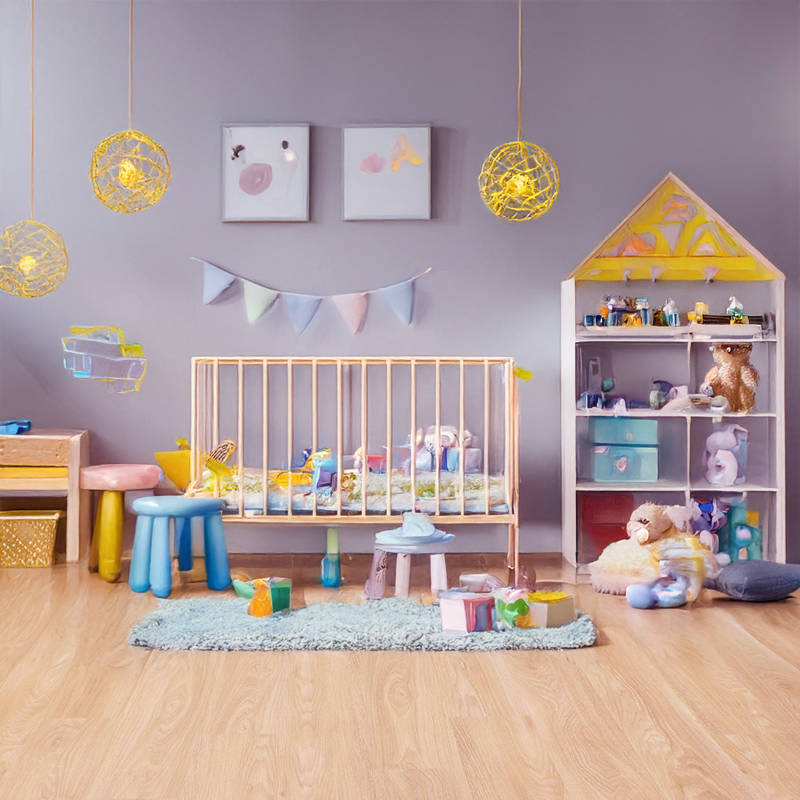 Gerbür Essential Washed Sedar Lvt Flooring Kids Room