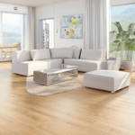 gerbur ultra natural blond oak laminate flooring in lounge space