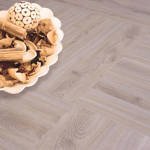 gerbur nature desert sands luxury vinyl tile floor with food bowl