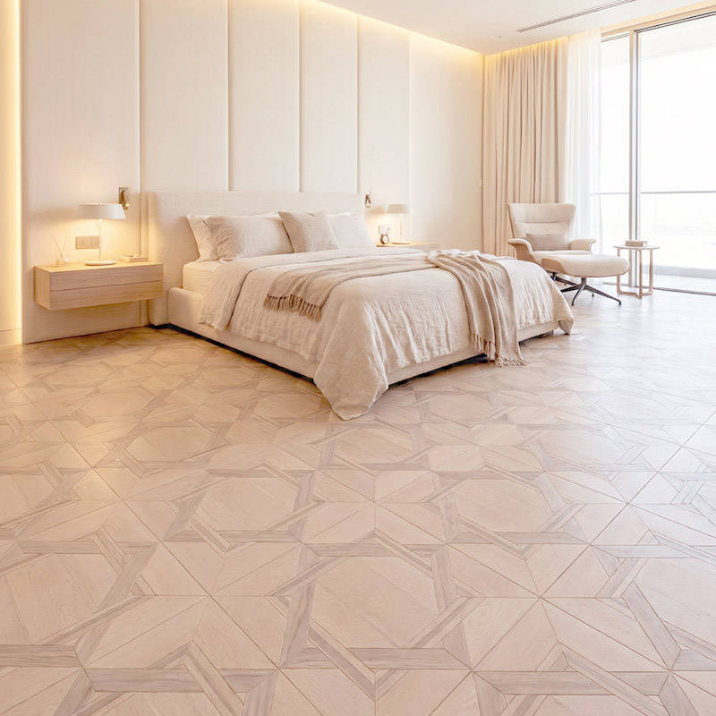 RP Chelsea Square Linear Vogue Tundra 08 Bedroom Parquetry Wood Flooring